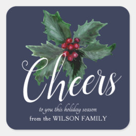 Pegatina Cuadrada Classy Holly Gracias Pegatinas