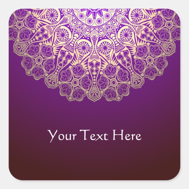 Pegatina Cuadrada Classy Mandala Sticker (Anverso)