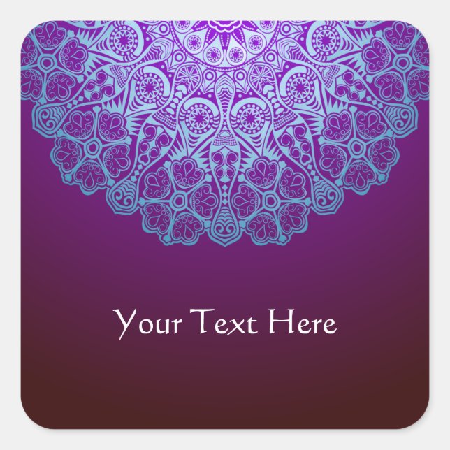 Pegatina Cuadrada Classy Mandala Sticker (Anverso)