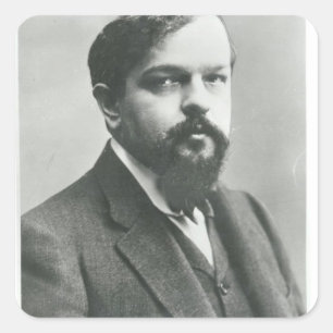 Pegatina Cuadrada Claude Debussy