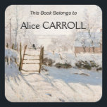 Pegatina Cuadrada Claude Monet<br><div class="desc">La urraca / La Pie - Claude Monet, aceite sobre lienzo, 1868-1869</div>