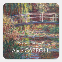 Pegatina Cuadrada Claude Monet - estanque de Lily del Agua, Armonía