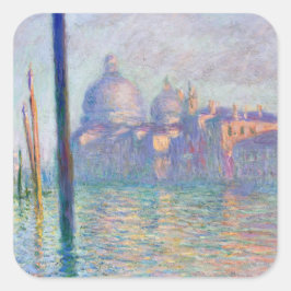 Pegatina Cuadrada Claude Monet - Gran Canal, Venecia