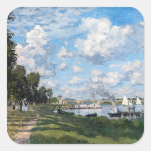 Pegatina Cuadrada Claude Monet - La cuenca de Argenteuil