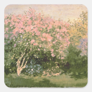 Pegatina Cuadrada Claude Monet   Lilac en el Sol, 1873