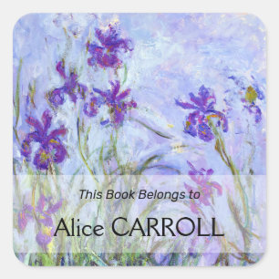 Pegatina Cuadrada Claude Monet - Lilas Irises / Iris Mauves