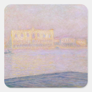 Pegatina Cuadrada Claude Monet   Palacio Ducal de San Giorgio, 1908