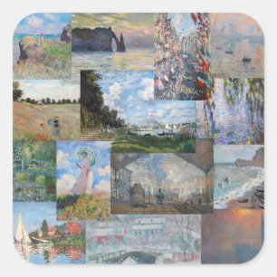 Pegatina Cuadrada Claude Monet - Patchwork