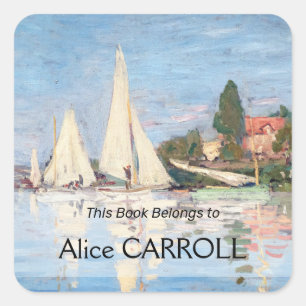 Pegatina Cuadrada Claude Monet - Regattas en Argenteuil