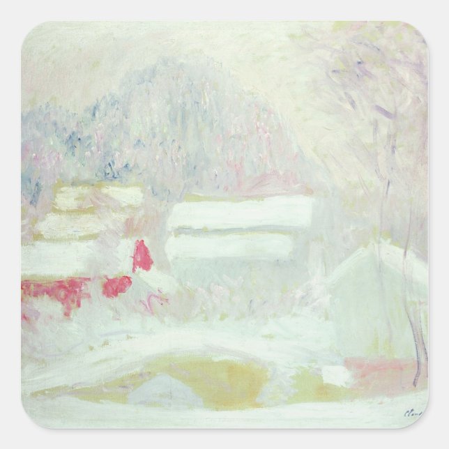 Pegatina Cuadrada Claude Monet | Sandviken (Noruega) (Anverso)