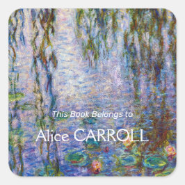 Pegatina Cuadrada Claude Monet - Water Lilies