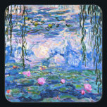 Pegatina Cuadrada Claude Monet - Water Lilies, 1919,<br><div class="desc">Water Lilies,  1919,  famoso cuadro de Claude Monet.</div>