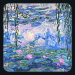 Pegatina Cuadrada Claude Monet - Water Lilies, 1919,<br><div class="desc">Water Lilies,  1919,  famoso cuadro de Claude Monet.</div>