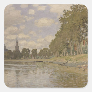 Pegatina Cuadrada Claude Monet   Zaandam 1871