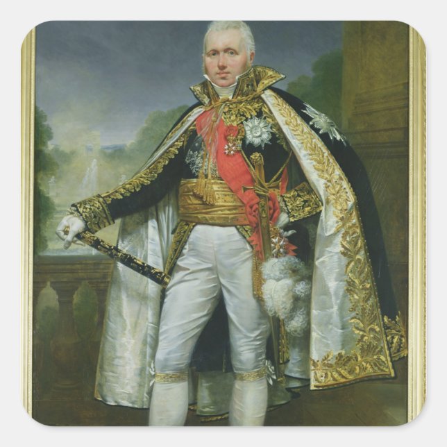 Pegatina Cuadrada Claude Victor Perrin (Anverso)