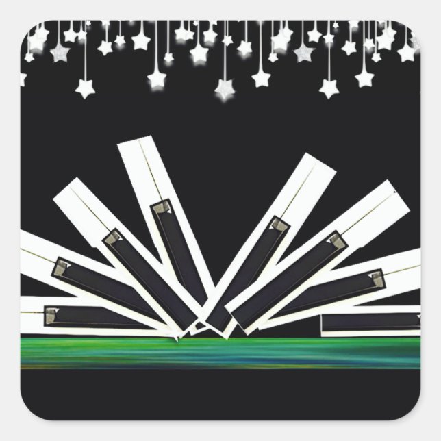 PEGATINA CUADRADA CLAVES DE MEDIANOCHE (Anverso)