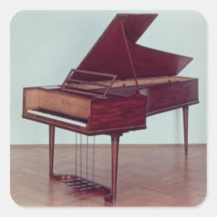 Pegatina Cuadrada Clavicordio que pertenece a Ludwig van Beethoven