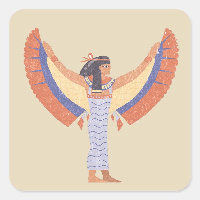 Pegatina Cuadrada Cleopatra. (Anverso)