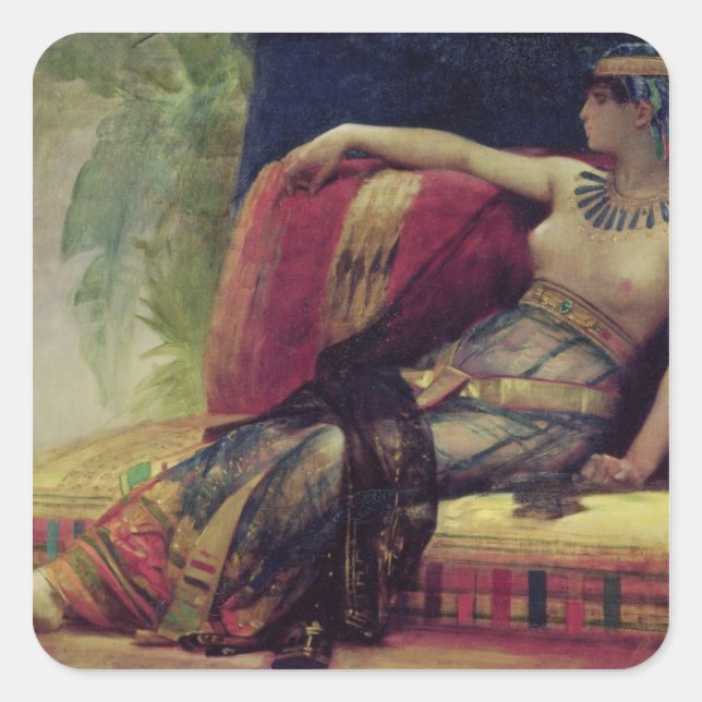 Pegatina Cuadrada Cleopatra (Anverso)