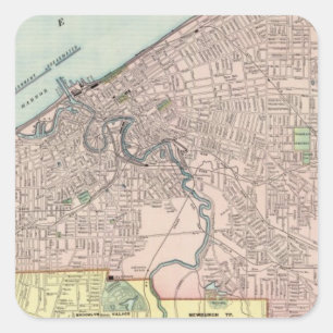 Pegatina Cuadrada Cleveland, Ohio