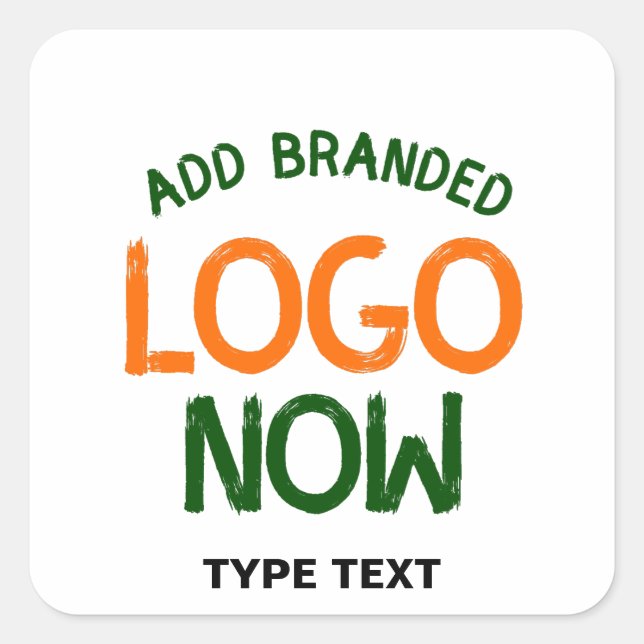 PEGATINA CUADRADA CLIENTE SENCILLO Y LIMPIO DE MODA BLANCO (Anverso)