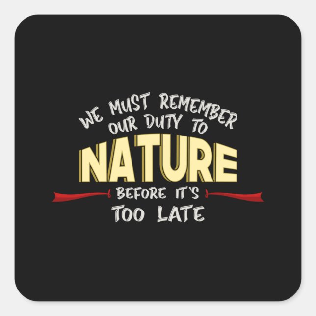 Pegatina Cuadrada Climate Change Planet Earth CO2 Future Gift Idea (Anverso)