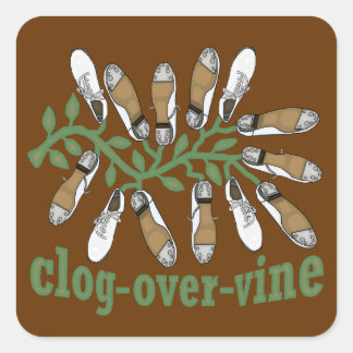 Pegatina Cuadrada Clog Over Vine Dance