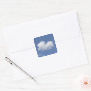 Pegatina Cuadrada Cloud Heart