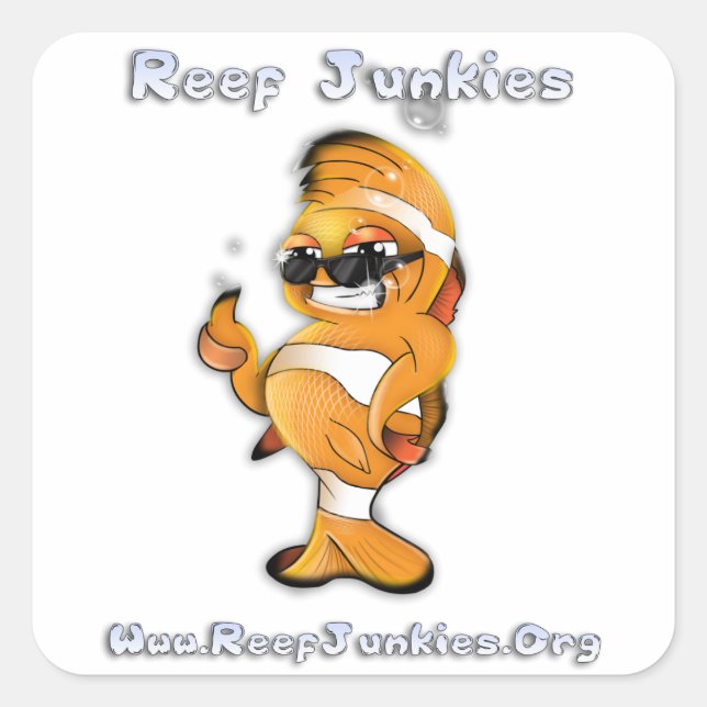 Pegatina Cuadrada Clownie Square Sticker (Anverso)