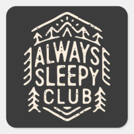 Pegatina Cuadrada Club con sueño