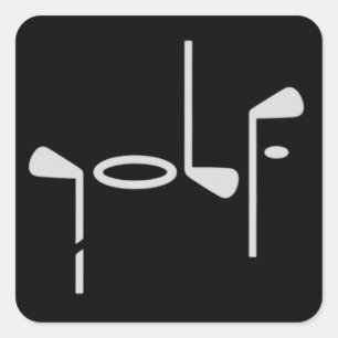 Pegatina Cuadrada Club de Golf para Amantes del Golf