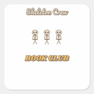 Pegatina Cuadrada Club de lectura de Skeleton Crew