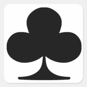 Pegatina Cuadrada Club de Póquer Suite
