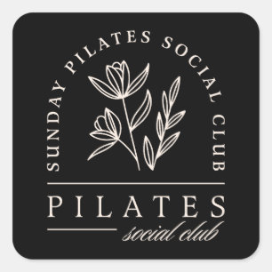 Pegatina Cuadrada Club social de domingos para los amantes de la nat