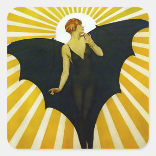 Pegatina Cuadrada Cobertura de la revista Coles Phillips Sunburst