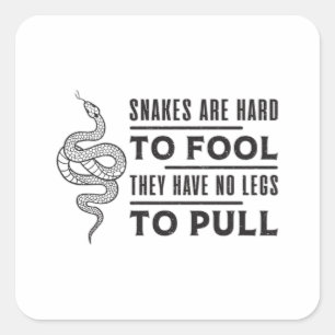 Pegatina Cuadrada Cobra Snake Reptile Snakers Animal Funny Gift Idea
