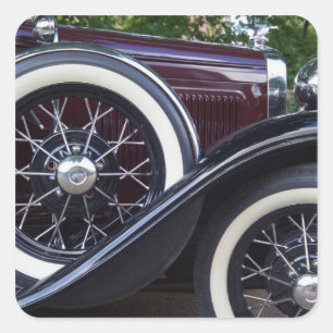 Pegatina Cuadrada Coche clásico Ford A de 1930