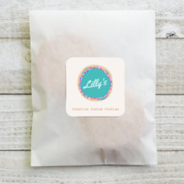 Pegatina Cuadrada Cocina Personalizado personalizada de Pastry Shop