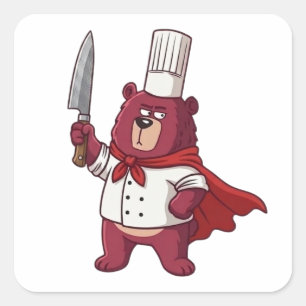 Pegatina Cuadrada Cocinar es mi superpoder