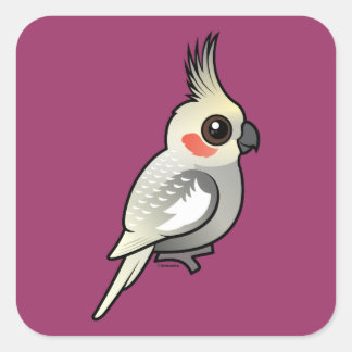 Pegatina Cuadrada Cockatiel