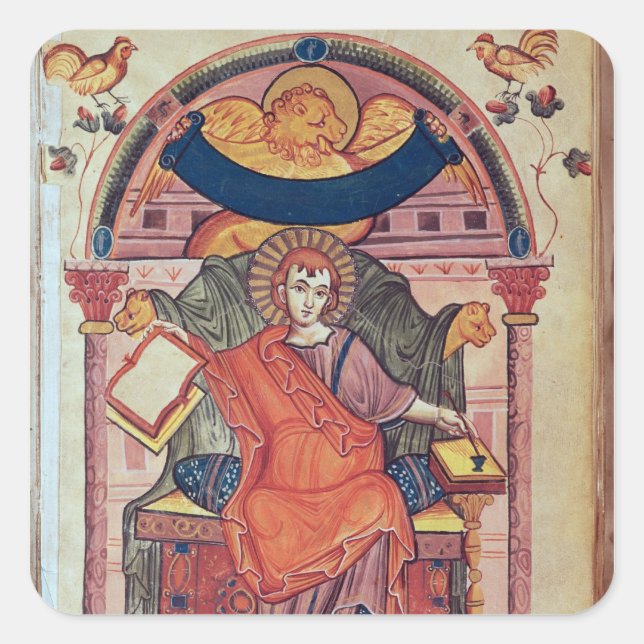 Pegatina Cuadrada Cod.22 San Marcos, del manuscrito de Ada (Anverso)