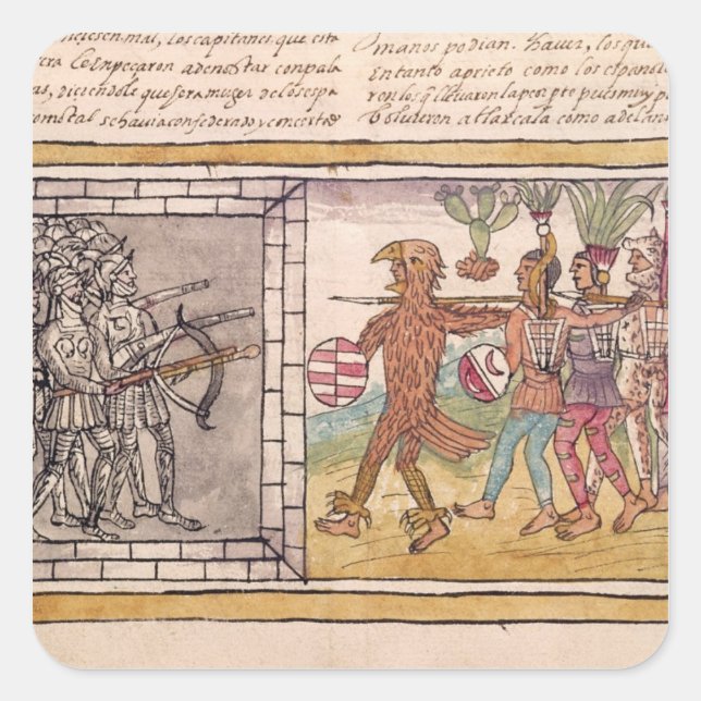 Pegatina Cuadrada Codex Duran (Anverso)