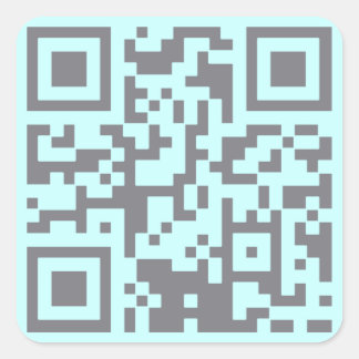 Pegatina Cuadrada Código de barras de investigador paranormal
