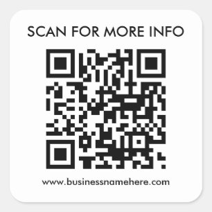 Pegatina Cuadrada Código de barras QR profesional