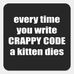 Pegatina Cuadrada Código de secuencia