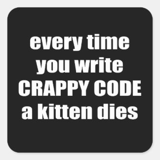 Pegatina Cuadrada Código de secuencia