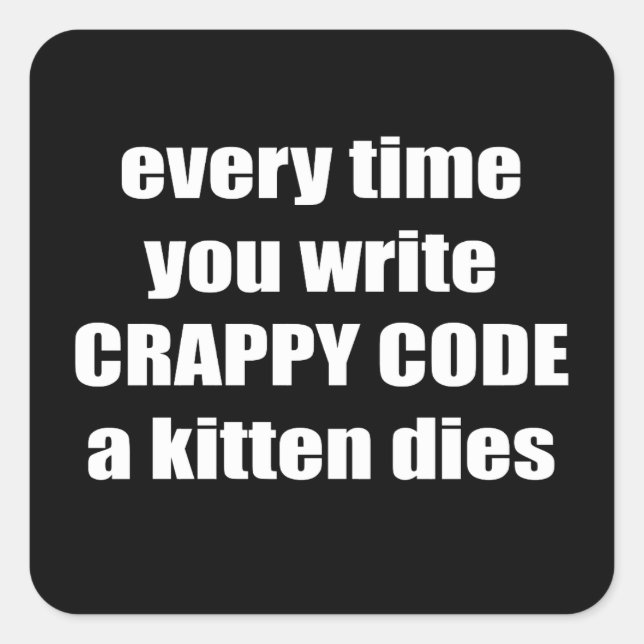 Pegatina Cuadrada Código de secuencia (Anverso)