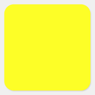 Pegatina Cuadrada Código hexagonal amarillo neón FFFF01