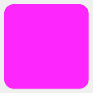 Pegatina Cuadrada Código hexagonal rosa neón FF00FF