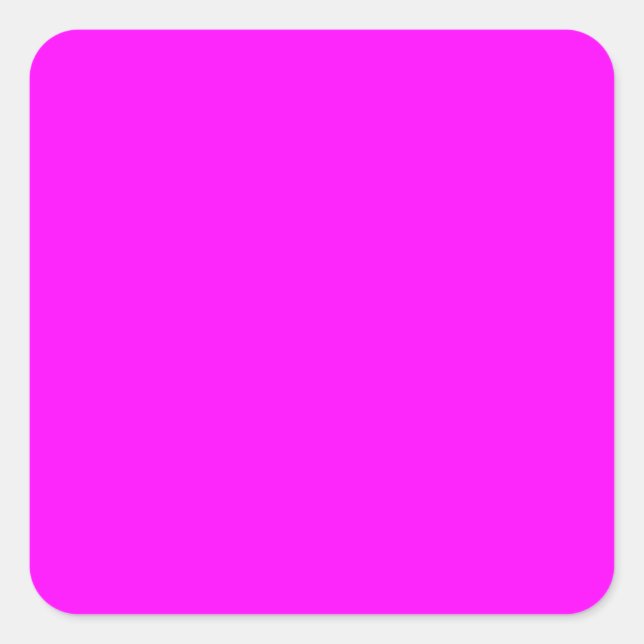 Pegatina Cuadrada Código hexagonal rosa neón FF00FF (Anverso)